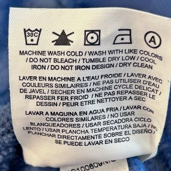 Jordan 13 Classic Cut Flint Blue Rare Pullover Hoodie Size M | Logo Hologram Y2K - Picture 8 of 13